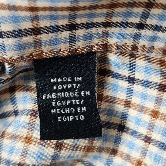 5/$15 Arrow men's XXL (18-18 1/2) plaid button-down dress shirt - Picture 5 of 8